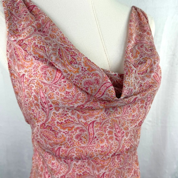 NWT Ann Taylor Silk Paisley Midi Dress Petite 8 Wedding Guest Romantic Feminine - Picture 3 of 10